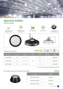 Báo giá đèn Led Nhà Xưởng 2026